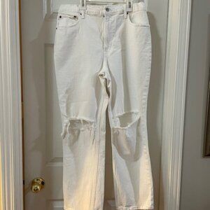 Abercrombie & Fitch White Denim - 90's Straight Ultra High Rise - Size 31